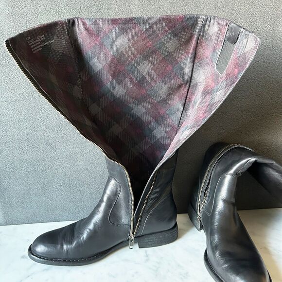Born North Black Leather Knee High Riding Boots in Box - Women's Size 8.5 - Picture 10 of 15